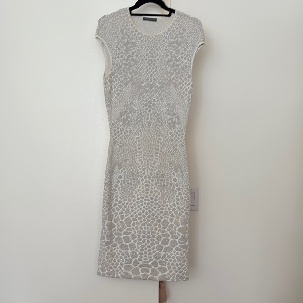 Alexander McQueen White Patterned Dress